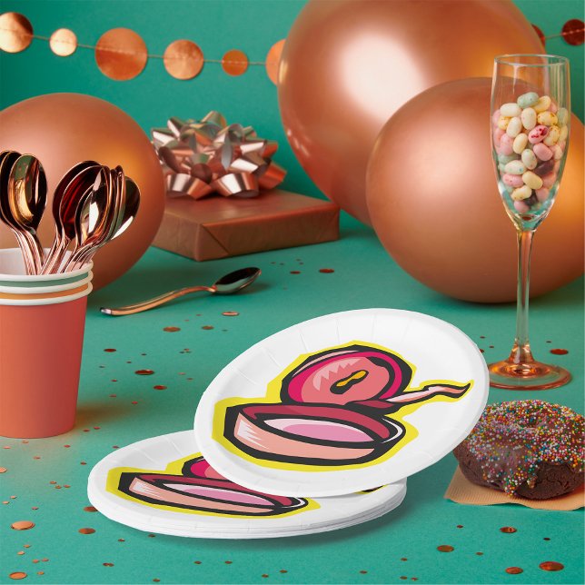 Vintage Gürtelschnüre Retro Kochkunst Pappteller (Von Creator hochgeladen)