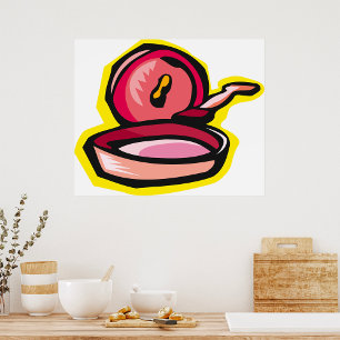 Vintage Gürtelschnüre Retro Kochkunst Poster