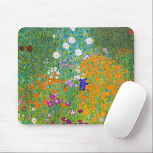 Vintage-Gustav-Klimt-Hausgarten-Blumenkunst Mousepad