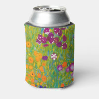 Vintage-Gustav-Klimt-Häuslicher-Garten-Blumenkunst