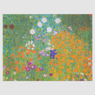 Vintage-Gustav-Klimt-Häuslicher-Garten-Blumenkunst Seidenpapier