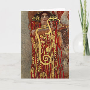 Vintage Gustav Klimt Hygieia Medizin Art Nouveau Feiertagskarte