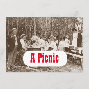 Vintage gute altmodische Picnic-Party Einladung