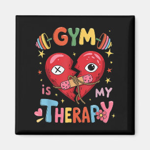 Vintage Gym ist meine Therapie Gym Workout Fitness Magnet