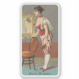 Vintage Haartrockner-Illustration der 1800er Aufkleber