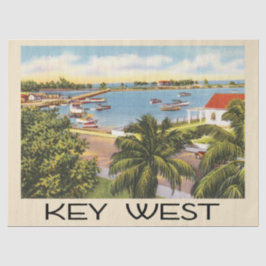 Vintage Hafen von Key West Florida Seidenpapier