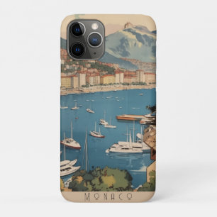 Vintage-Hafen von Monaco Reise Szene Benutzerdefin Case-Mate iPhone Hülle