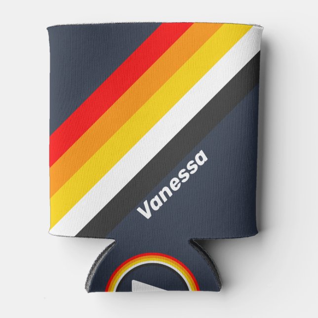 Vintage Hafenstreifen mit Namen Dosenkühler (Vorderseite)