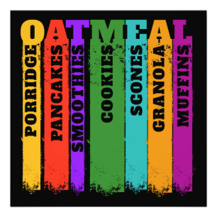 Vintage Haferflocken Fotodruck