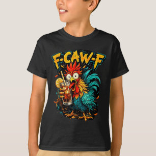 Vintage Hahn F-Caw-F Eistee Lustiger Sarkastischer T-Shirt