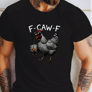 Vintage Hahn F Kräh F Kaffeetrinker Sarkastisch T-Shirt