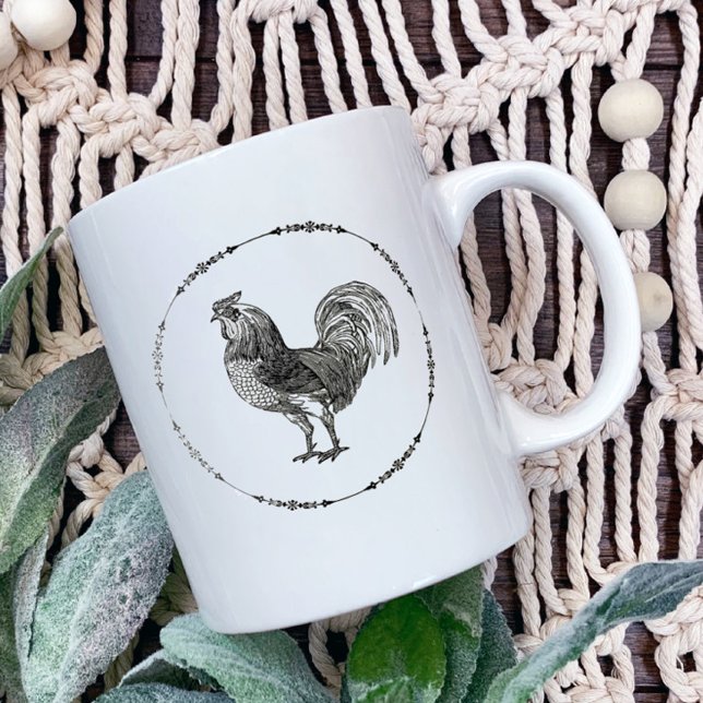 Vintage Hahn Kaffeetasse (Rooster Coffee Mug)