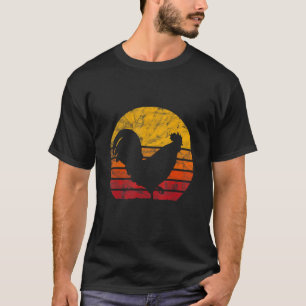 Vintage Hahn Retro Gamecock Huhn Sonnenuntergang T-Shirt