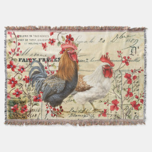 Vintage Hahn und Henne Ephemera Decke