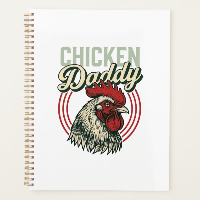 Vintage-Hähnchen-Daddy-Hahn-Shirt-Design_1 Planer (Vorderseite)