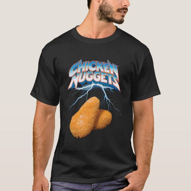 Vintage-Hähnchen-Nuggets T-Shirt (Vorderseite)