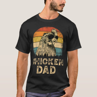 Vintage-Hähnchen-Vater-Hähnchenliebhaber-Papa Vate T-Shirt