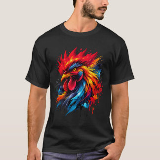 Vintage-Hahnenkampf-Enthusiast Gemalt _ T-Shirt