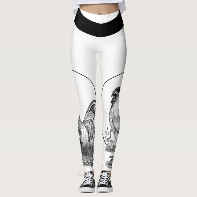 Vintage Hahnillustrations-Leggings Leggings (Vorderseite)