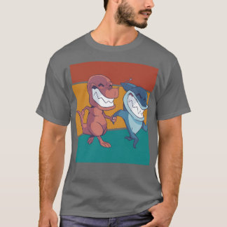 Vintage-Hai-Dinosaurier-Pullover T-Shirt