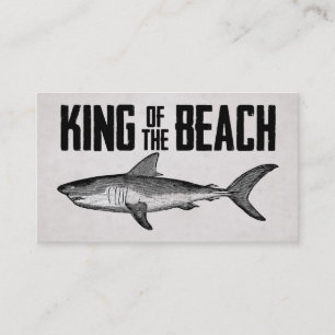 Vintage-Hai-König des Strandes Visitenkarte