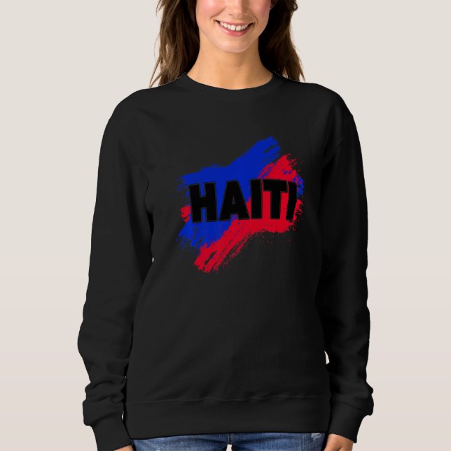 Vintage Haiti Pride Flag Independence Day Haitian  Sweatshirt (Vorderseite)