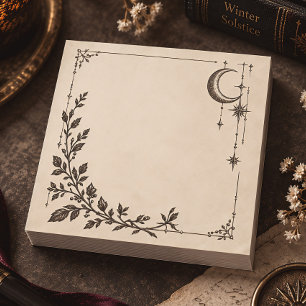 Vintage-Halbmond Botanical Gothic Post-it Klebezettel