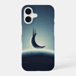 Vintage-Halbmond über dem Horizont iPhone 16 Hülle