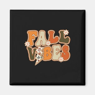 Vintage Hallo Herbst Floral Groovy Herbst Stimmung Magnet