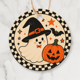 Vintage-Halloween-Anhänger | Süße schwarze Katze & Geschenkanhänger