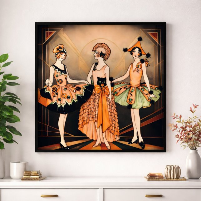 Vintage Halloween Art Deco Flapper Poster | 1920s  (Von Creator hochgeladen)
