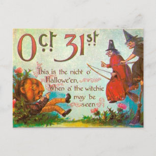 Vintage Halloween Art Postkarte
