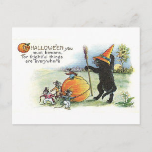 Vintage Halloween Art Postkarte