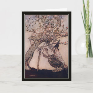 Vintage-Halloween-Arthur-Rackham-Hexe Karte