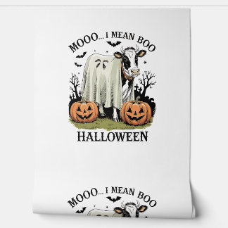 Vintage-Halloween-Bauernhofkuh Tapete