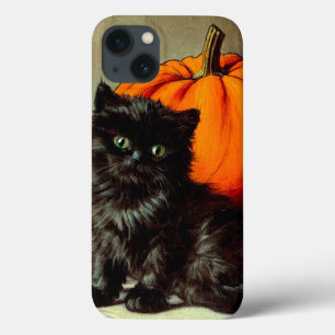 Vintage Halloween Black Cat und Pumpkins Case-Mate iPhone Hülle
