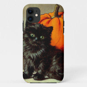Vintage Halloween Black Cat und Pumpkins Case-Mate iPhone Hülle