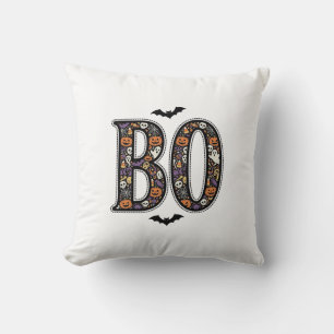Vintage-Halloween-Boo-Doodle-Vektordesign_1 Kissen