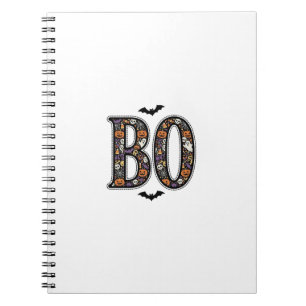 Vintage-Halloween-Boo-Doodle-Vektordesign_1 Notizblock