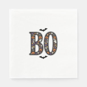 Vintage-Halloween-Boo-Doodle-Vektordesign_1 Serviette