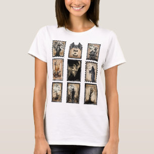 Vintage-Halloween-Briefmarken, füge dein Foto hinz T-Shirt