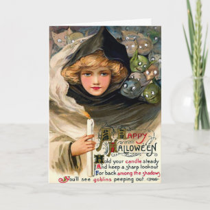 Vintage Halloween Card Feiertagskarte