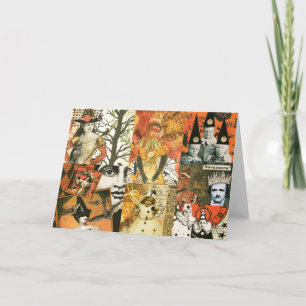 Vintage Halloween-Collage Karte