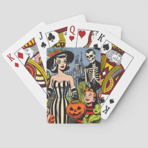 Vintage-Halloween-Comics Spielkarten
