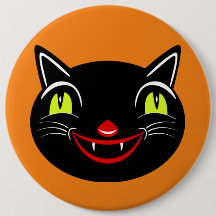 Vintage Halloween Dekoration Black Cat I