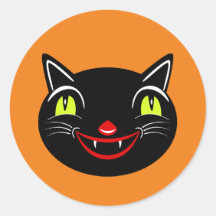 Vintage Halloween Dekoration Black Cat I
