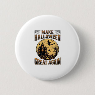 Vintage-Halloween-Design für ein großartiges Spukh Button