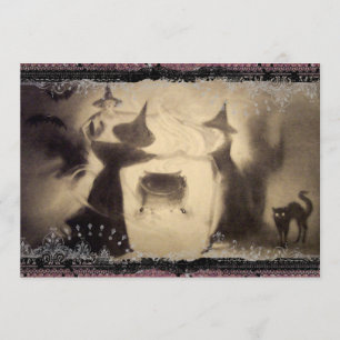 Vintage Halloween-Einladung Einladung