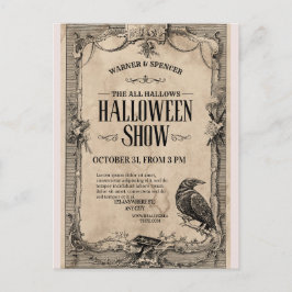 Vintage-Halloween-Einladung🎃🏴☠️ Postkarte
