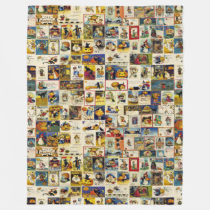 Vintage Halloween Ephemera Fleecedecke